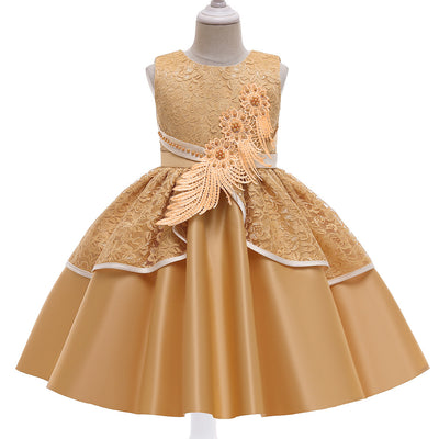 Fashion Simple Girl Dress Princess Dress