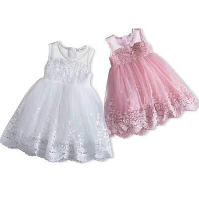 Girls dress lace cutout princess dress