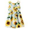 Sunflower Printing Dress For Girs