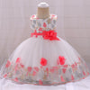 Children's three-dimensional flower girl dress