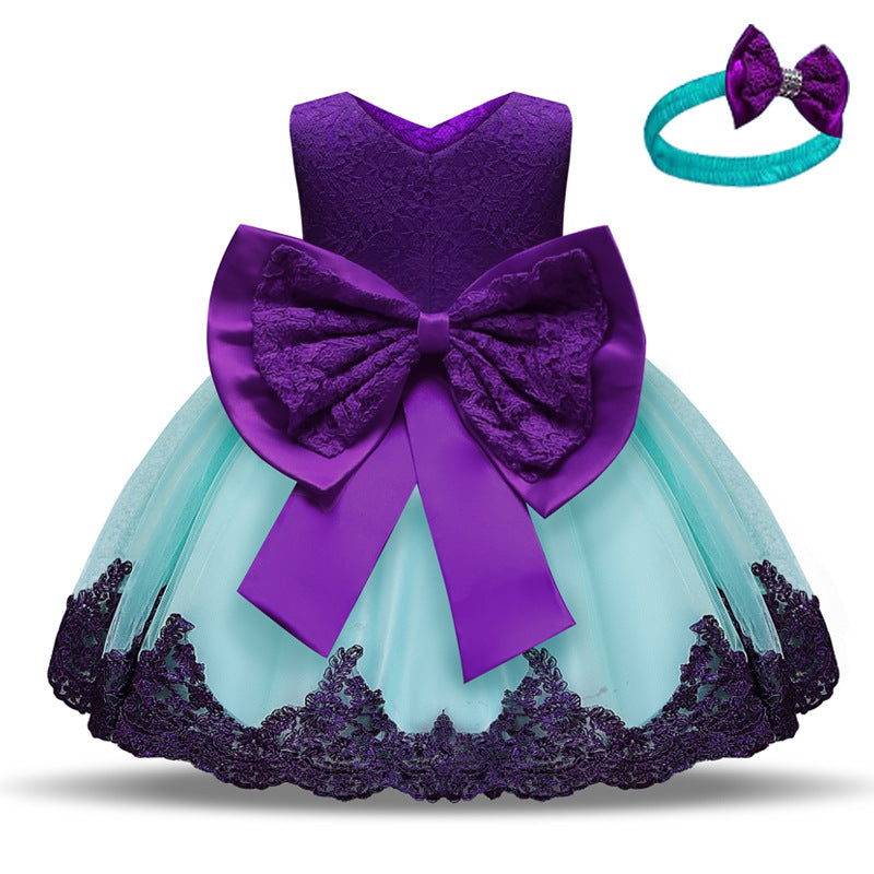 Baby Princess Dress Lace Bow