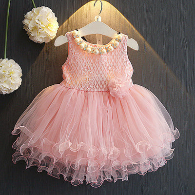 Girl Waist - Tucked Bouffant Skirt Dress Lace Princess Skirt