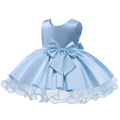 One-Year-Old Dress Girls Long-Sleeved Princess Dress Catch Week Photo Flower Girl Dress