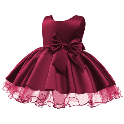 One-Year-Old Dress Girls Long-Sleeved Princess Dress Catch Week Photo Flower Girl Dress