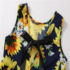 Sunflower Printing Dress For Girs