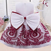 Baby One Year Old Full Moon European And American Girls Print Wedding Princess Dress