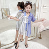 Stitching Short-sleeved Western Style Girl Princess Dress