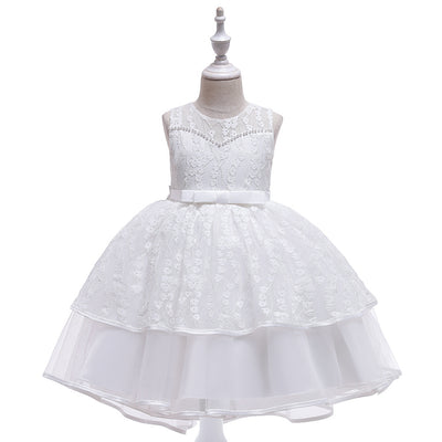 Lace Embroidery Mesh Children's Dress Princess Dress