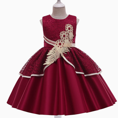 Fashion Simple Girl Dress Princess Dress