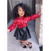 Children's Lace Up Long Sleeve Dress