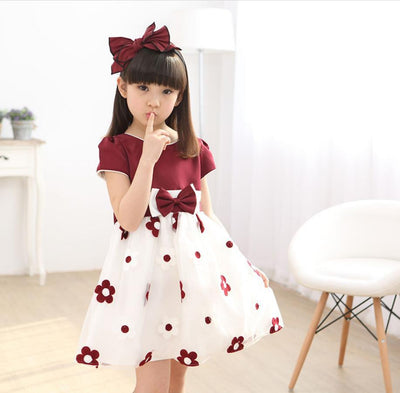 Fashionable Temperament Girl Sun Flower Net Gauze Dress