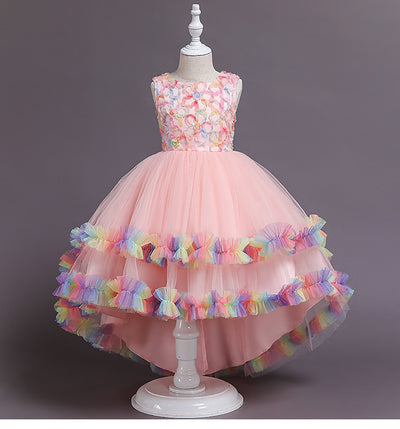 Children's Puffy Wedding Princess Dress Girl Color