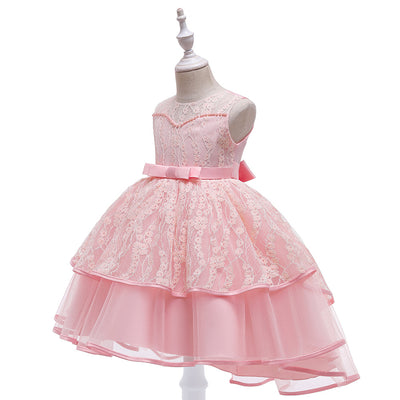 Lace Embroidery Mesh Children's Dress Princess Dress