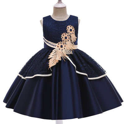 Fashion Simple Girl Dress Princess Dress