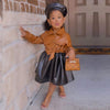 Children's Lace Up Long Sleeve Dress