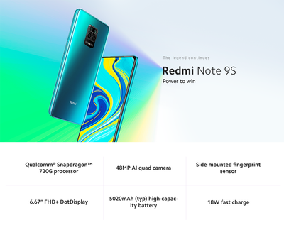 Redmi Note 9S 6GB 128GB Global Version Smartphone - Etrendpro